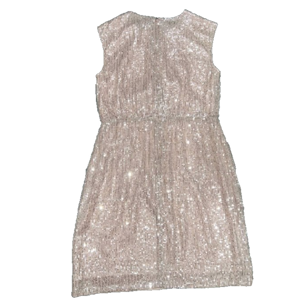 J.Crew Sequin party wedding prom preppy Mini Dress pink beige Sz 2 A006537 - Picture 9 of 9